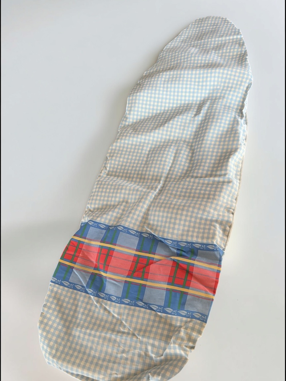 Vintage Ironing Board Cover Blue Gingham Mexico